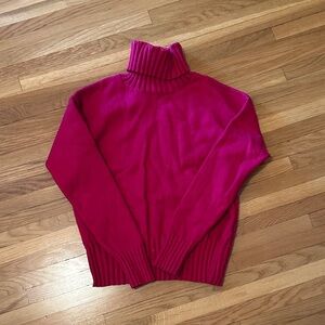 Banana Republic Magenta Turtleneck Sweater